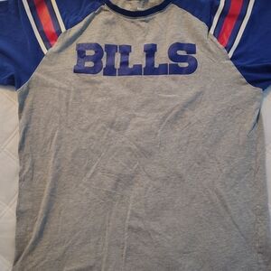 NFL Bills Blue and Gray Short Sleeve Tee